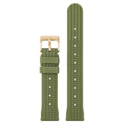 Watchdives – bracelet de montre gaufré en caoutchouc souple de qualité supérieure, 20mm 22mm, bracelet de remplacement à dégagement rapide, bandes unisexes durables en caoutchouc de Silicone
