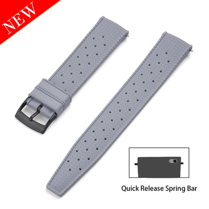 Premium FKM Rubber Watch Band Quick Release 18mm 20mm 22mm 24mm Rubber Watch Strap Smart Watch Bracelet