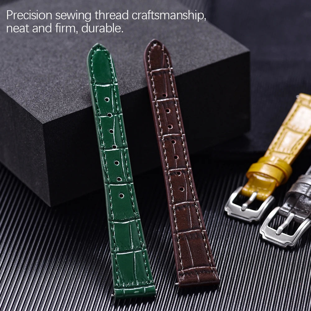 16/18/19/20/21/22mm Cinturino per orologio in pelle con motivo a fiamma Cinturino per orologio in pelle a sgancio rapido da donna e uomo per bracciale Omega Seiko Cartier