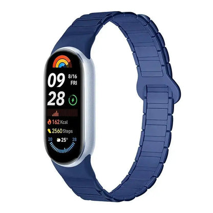 Bracelet magnétique en silicone pour Xiaomi Mi Band 10, 9, 8 – Accessoire de montre de sport