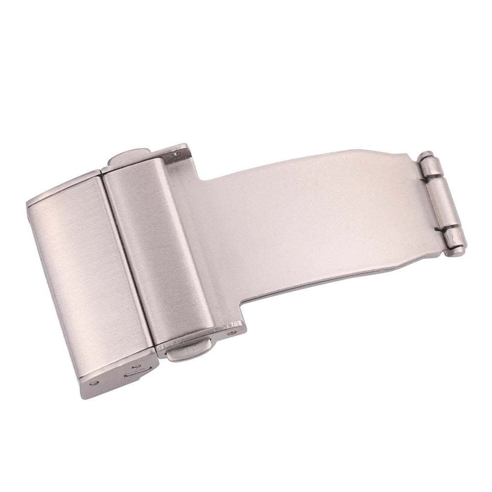 Bracelet de montre en acier inoxydable, boucle argentée 16 18 20 22mm, bracelet de montre en métal à Double pression, fermoir automatique, accessoires