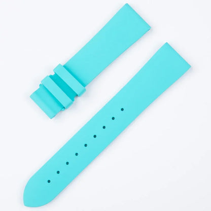 Cinturini per orologi universali in gomma fluorurata FKM di alta qualità, estremità piatte, 14/15/16/17/18 mm, per donne e bambini, compatibili Omega, Tissot, Longines.