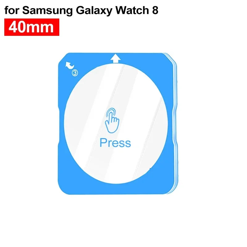 Tempered Glass Screen Protector for Samsung Galaxy Watch 8 40mm 44mm, Classic Protective Film, Auto-Alignment Installation Kit