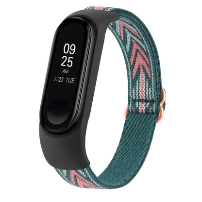 Bracelet en Nylon élastique pour Xiaomi Mi Band 6 5 4 3 bandes bracelet de montre réglable pour Xiaomi Mi Band 7 4 5 6 bracelet de remplacement