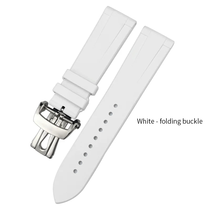 22mm FKM Watch Strap, High Quality, Flexible, Waterproof, Fluoro Natural Rubber, for Blancpain Fifty Fathoms S Watch