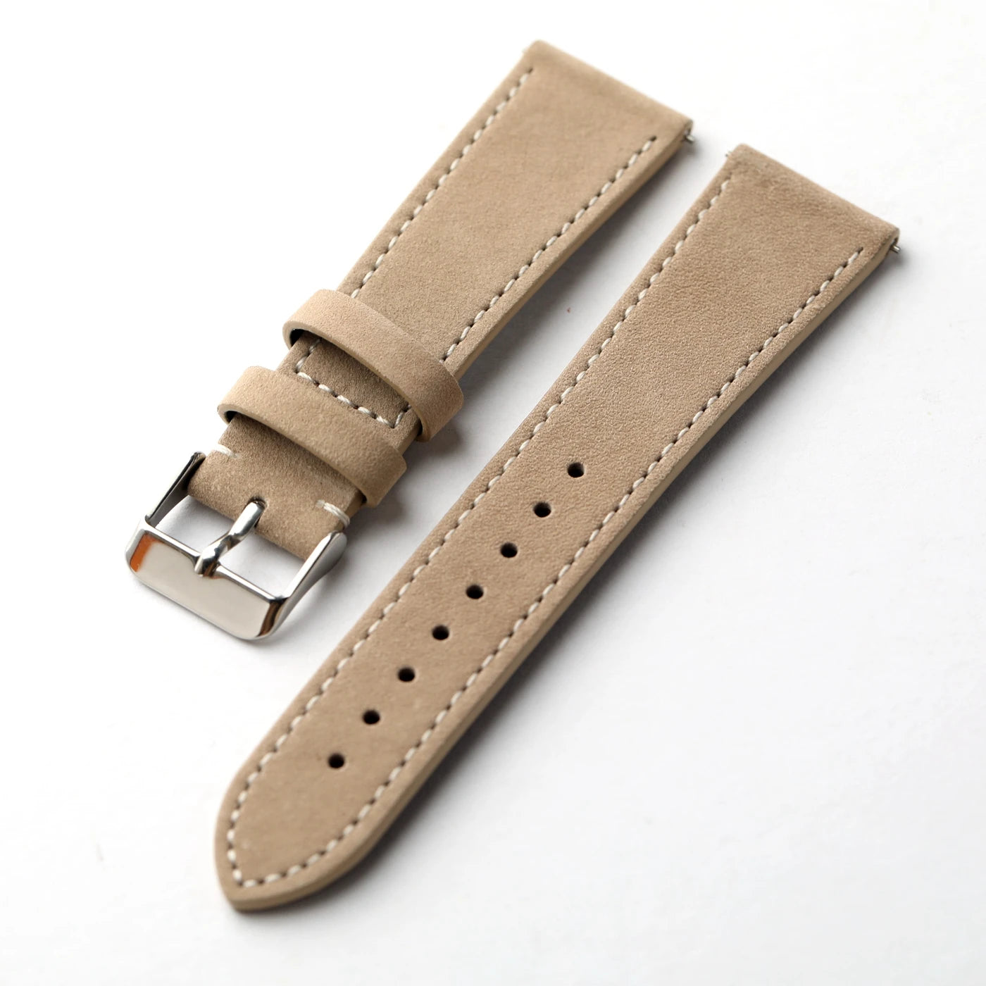 Bracelet en cuir givré fait à la main, 18 19 20 22MM, à dégagement rapide, en cuir de vache souple, vintage, bracelet de montre taille S/M pour hommes