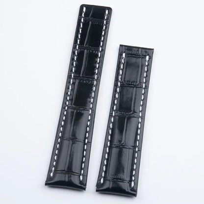 Cinturino universale in vera pelle di bambù, morbido, compatibile con cinturino TAG Heuer MONACO, nero, marrone, blu, 22mm, 24mm, fibbia pieghevole