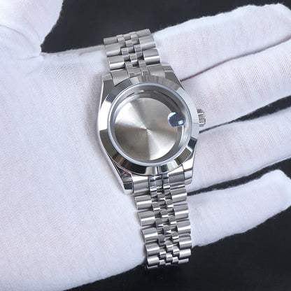 NH35 Watch Accessories, 36mm/39mm Stainless Steel Watch Case for Seiko NH35 NH38 NH36, 28.5mm Movement, Datejust Oyster Dial, Parts