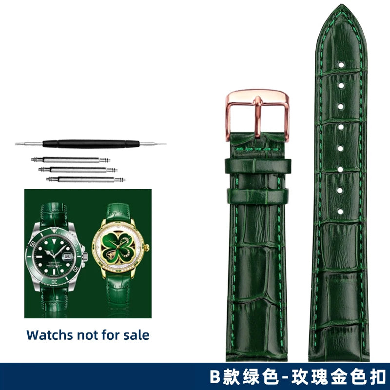 Green butterfly watch strap, 12mm, 14mm, 16mm, 18mm, 20mm, 22mm, high quality, casual, business, watch strap, watch accessories