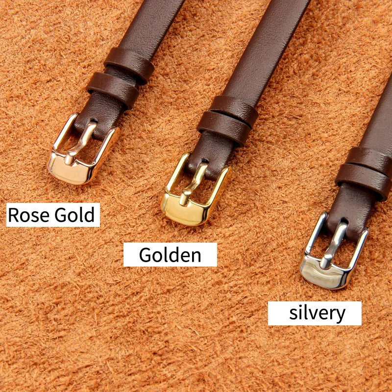 Bracelet de montre en cuir véritable pour femme, petit bracelet, cuir de vachette souple, fossile, ES3060, ES3565, ES2830, 3077, 3262, 3060, 4176, 4119, 8mm