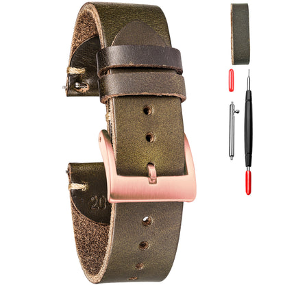 Horween US Chromexcel bracelets de montre en cuir marron souple bracelets en cuir faits à la main 18mm 20mm 22mm