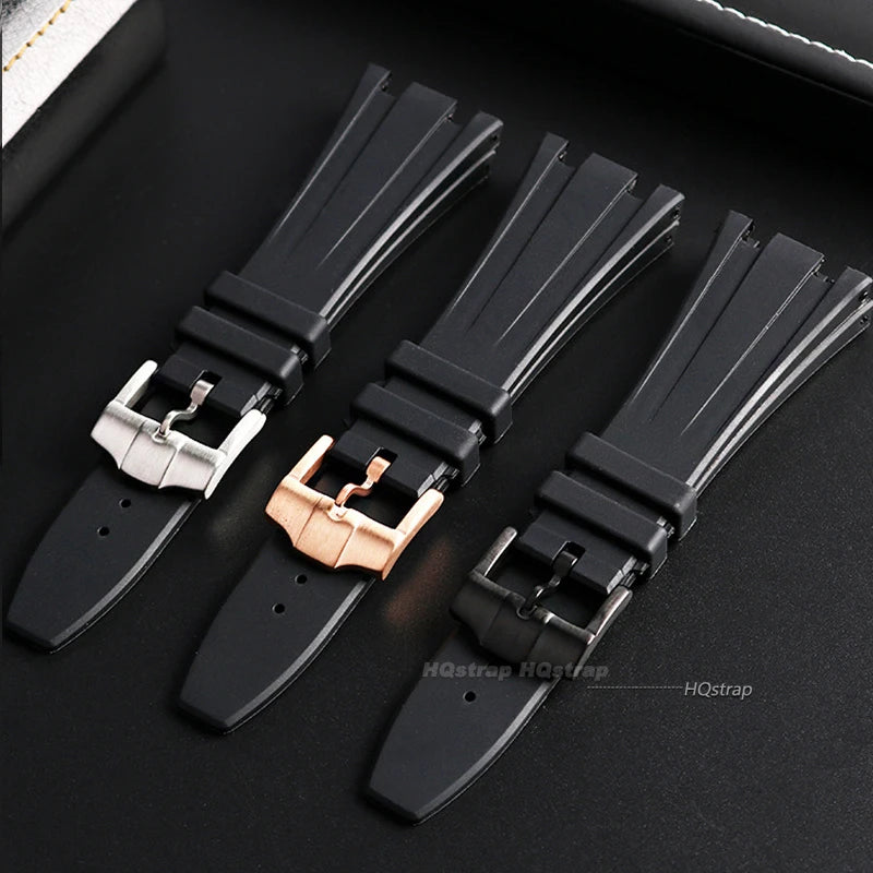 Bracelet en caoutchouc 26mm 27mm pour Bracelet de remplacement étanche AP Royal Oak pour Bracelet de montre en Silicone souple GA2100 GA-2110 avec goupille de liaison