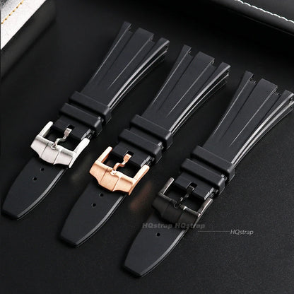 Bracelet en caoutchouc 26mm 27mm pour Bracelet de remplacement étanche AP Royal Oak pour Bracelet de montre en Silicone souple GA2100 GA-2110 avec goupille de liaison