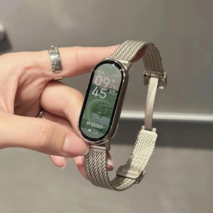 Stainless Steel Bracelet for Miband 9 10 8 NFC for Xiaomi Watch, Replacement Magnetic Metal Strap, Smartwatch Accessories