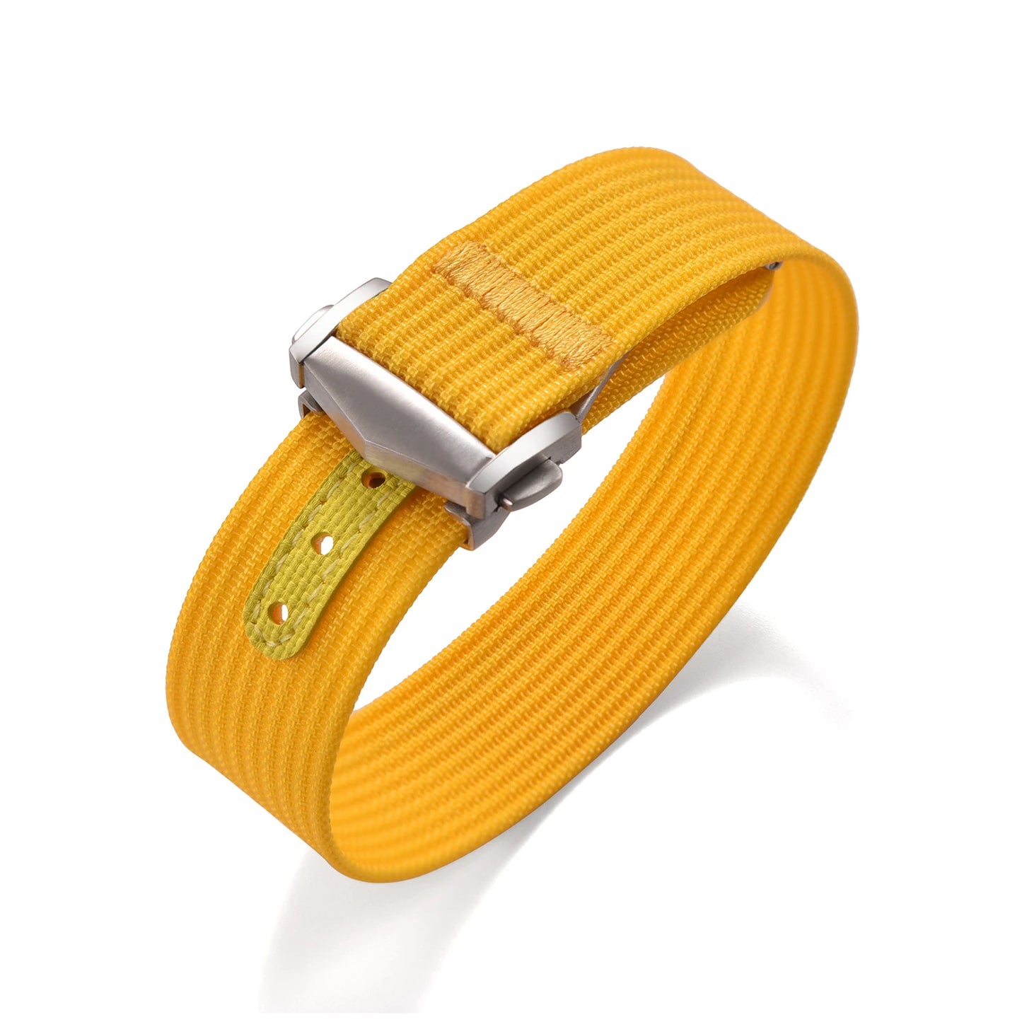 Bracelet de montre en nylon côtelé Omega avec fermoir déployant 18mm 20mm 22mm, bracelet sport en caoutchouc FKM pour Swatch MoonSwatch