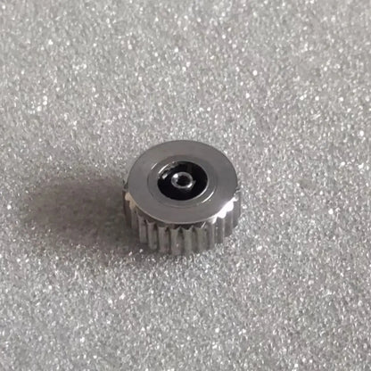 Couronne de montre en acier couleur argent, diamètre de tête 3.5mm-7mm avec Tube plat pour la réparation de montres L4429, 1 pièce