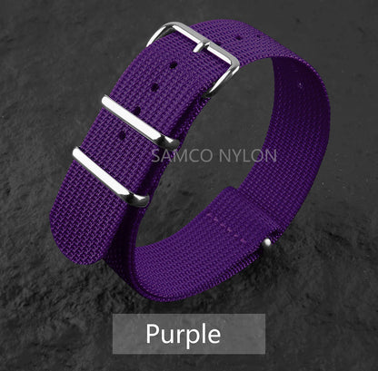 Bracelet de montre en Nylon nervuré 20mm 22mm bracelets de montre confortables boucle militaire lavable Blet pour hommes bracelets de montre