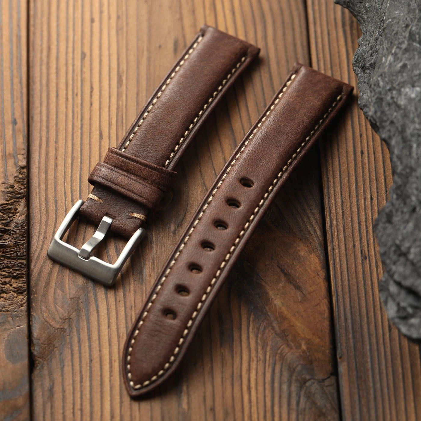 Cinturino per orologio in pelle italiana fatto a mano, 18 19 20 21 22MM, stile vintage di lusso, in vera pelle bovina, adatto per orologi sportivi meccanici