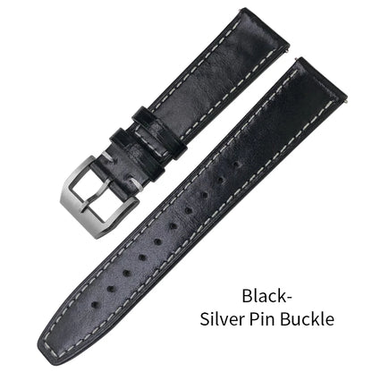Bracelet de montre en cuir véritable pour hommes, à dégagement rapide, 19mm 20mm 21mm 22mm, pour IWC Portugieser Pilot montres Portofino, bracelet de montre en cuir de vache