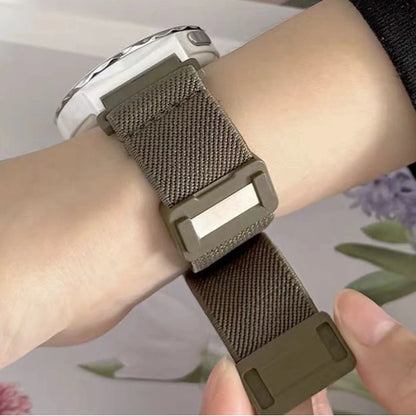 Boucle magnétique élastique en nylon pour Samsung Watch4/5/6/Huawei GT4/GT3/Watch 4/Amazfit GTR4/Xiaomi/Garmin Venu/Fenix 7