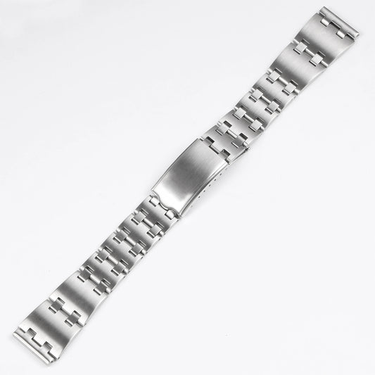 Bracelet de montre vintage en acier inoxydable brossé argenté 19*21mm, bracelet en métal pour SEIKO Bell Matic 4006-6002