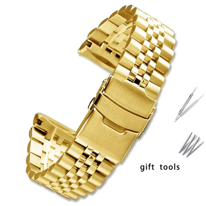 Bracelet en acier inoxydable massif pour montre Seiko, série abalone turtle srpa21 srp777 srpc25 srp773, bracelet de montre 22mm