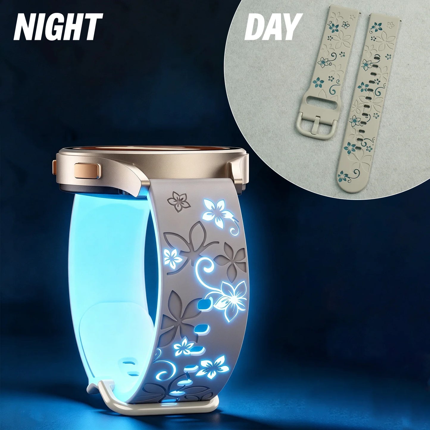 18/20/22 mm, adatti a cinturini universali Samsung luminosi incisi bicolore, compatibili con Huawei GT2/3/4/5/6