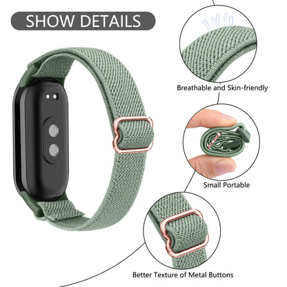 Bracelet en Nylon élastique pour Xiaomi Smart Band 10 9 8 bandes de remplacement pour Xiaomi Smart Band 9 8 Correa Bracelet accessoire