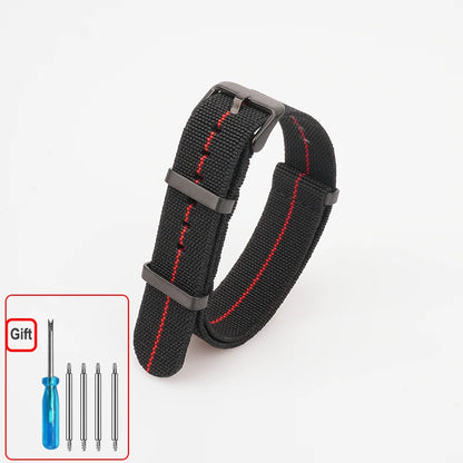 Cinturino per orologio NATO, paracadute in nylon elastico