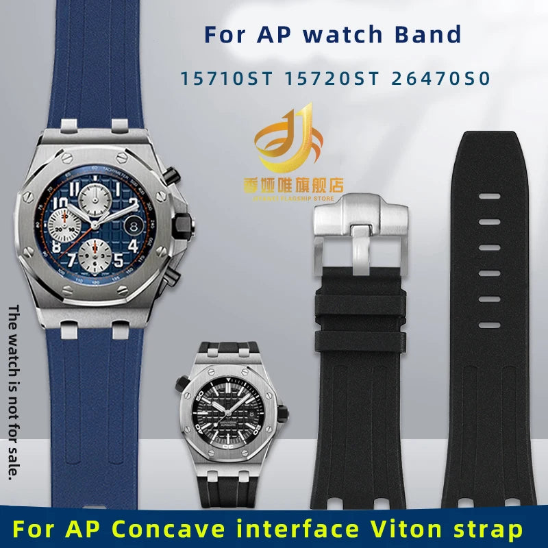 Cinturino per orologio da uomo in gomma, Audemars P Royal Oak Offshore, 42mm, 28mm, 15703, 15710, 26470, 28mm, con attrezzi