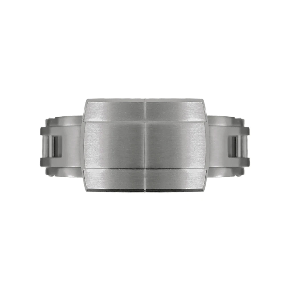 316L Stainless Steel Daytona Deployment Clasp, 16mm 18mm 20mm, Replacement, Two Tone Brushed Polished Finish Buckle