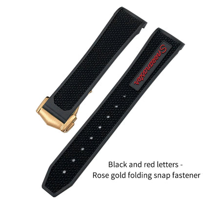 Soft Rubber and Silicone Watch Strap, 19mm 21mm 20mm 18mm, for Omega Speedmaster Seamaster 300 Sport Watch, Black and Blue Bracelets