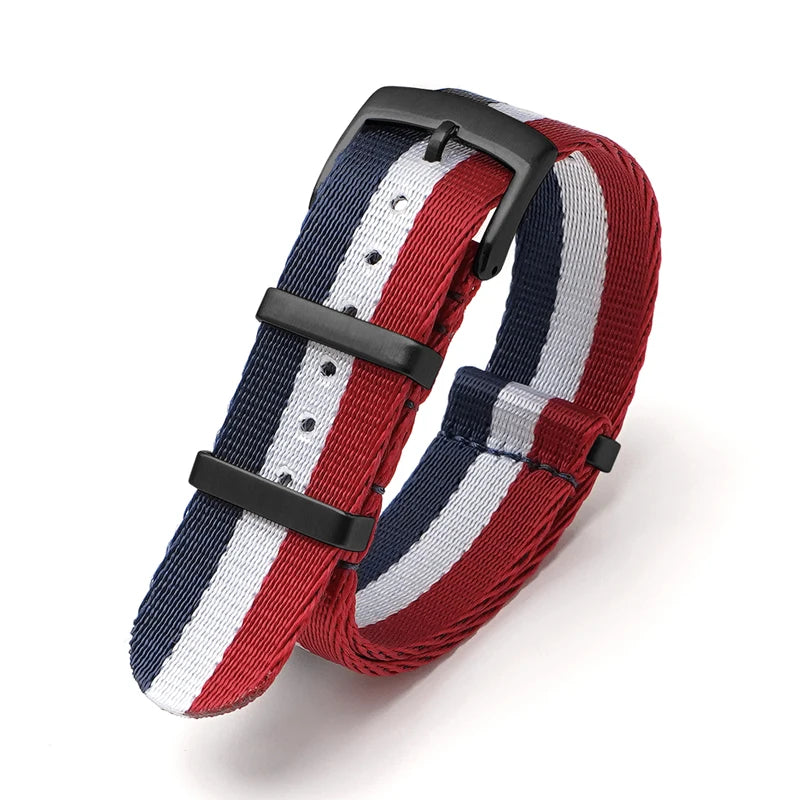 Bracelet de montre universel tissé NATO, en Nylon, 18/20/22/24mm, pour OMEGA 007 Seamaster, une pièce, Durable, pour hommes et femmes
