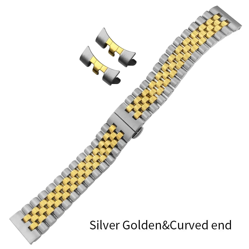 Bracelet de montre en acier inoxydable à extrémités courbes de 18 mm, 19 mm, 20 mm, 21 mm, 22 mm pour Tudor Black Bay GMT SEIKO 5 SKX, outils de montage inclus