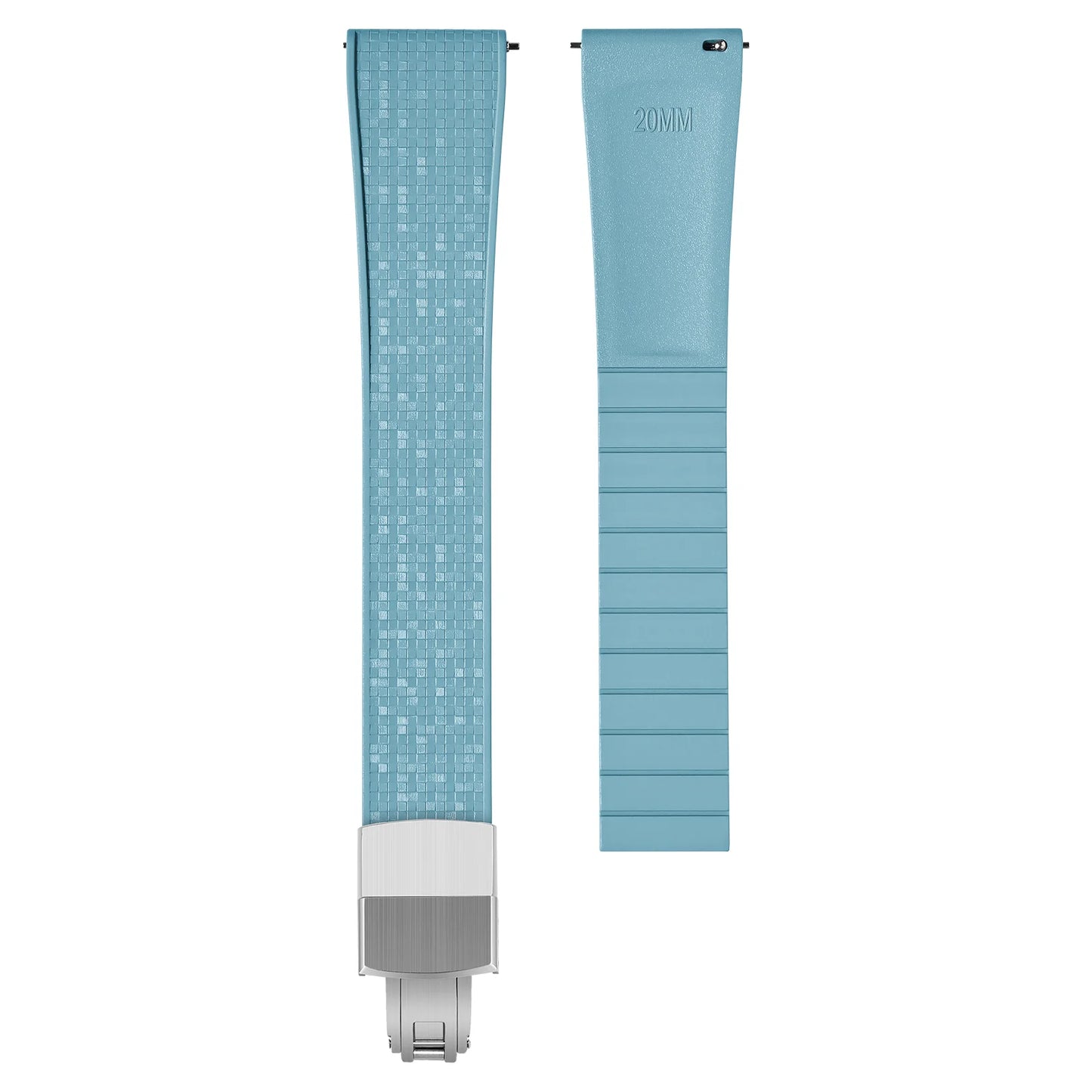 Cinturino per orologio in gomma di alta qualità - Fibbia argento, oro o nero