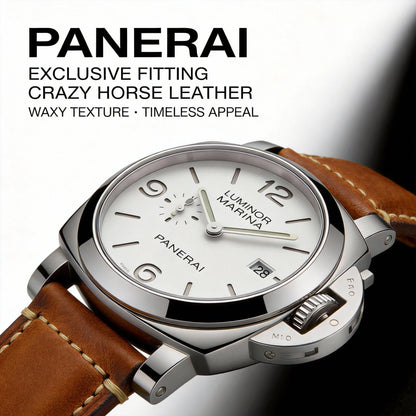 Bracelet de montre en cuir véritable pour Panerai, Compatible avec la série Radiomir Luminor 22/24/24MM