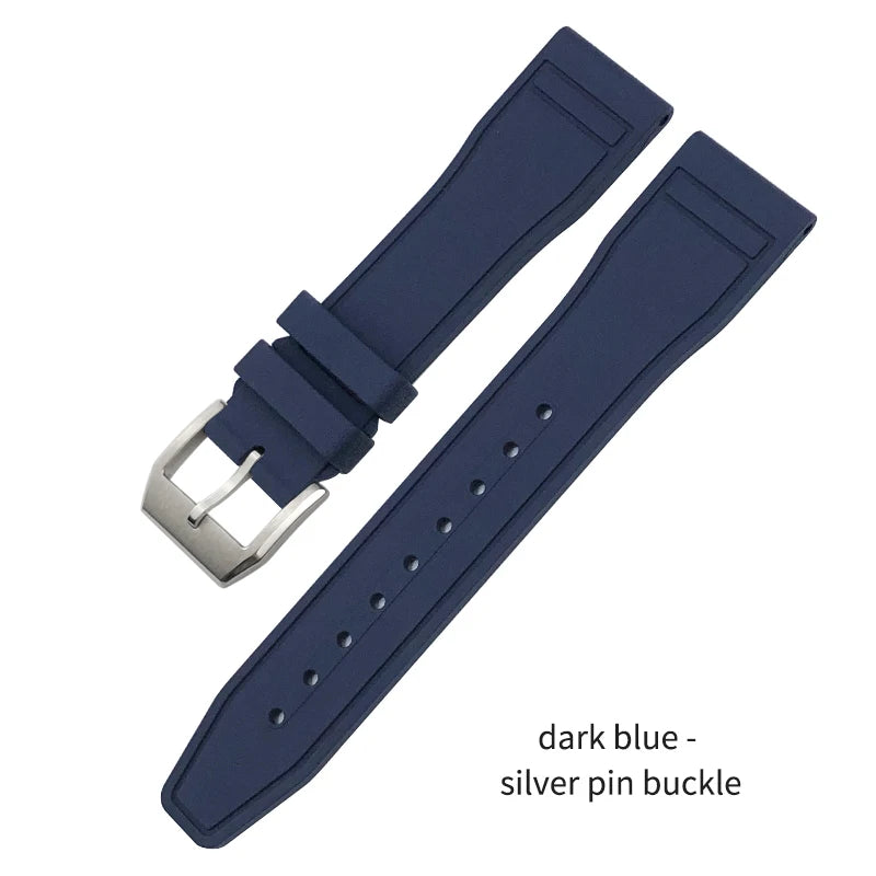 Cinturino per orologio in caucciù fluorurato naturale impermeabile di alta qualità per IWC Big Pilot's TOP GUN 20 mm 21 mm 22 mm FKM