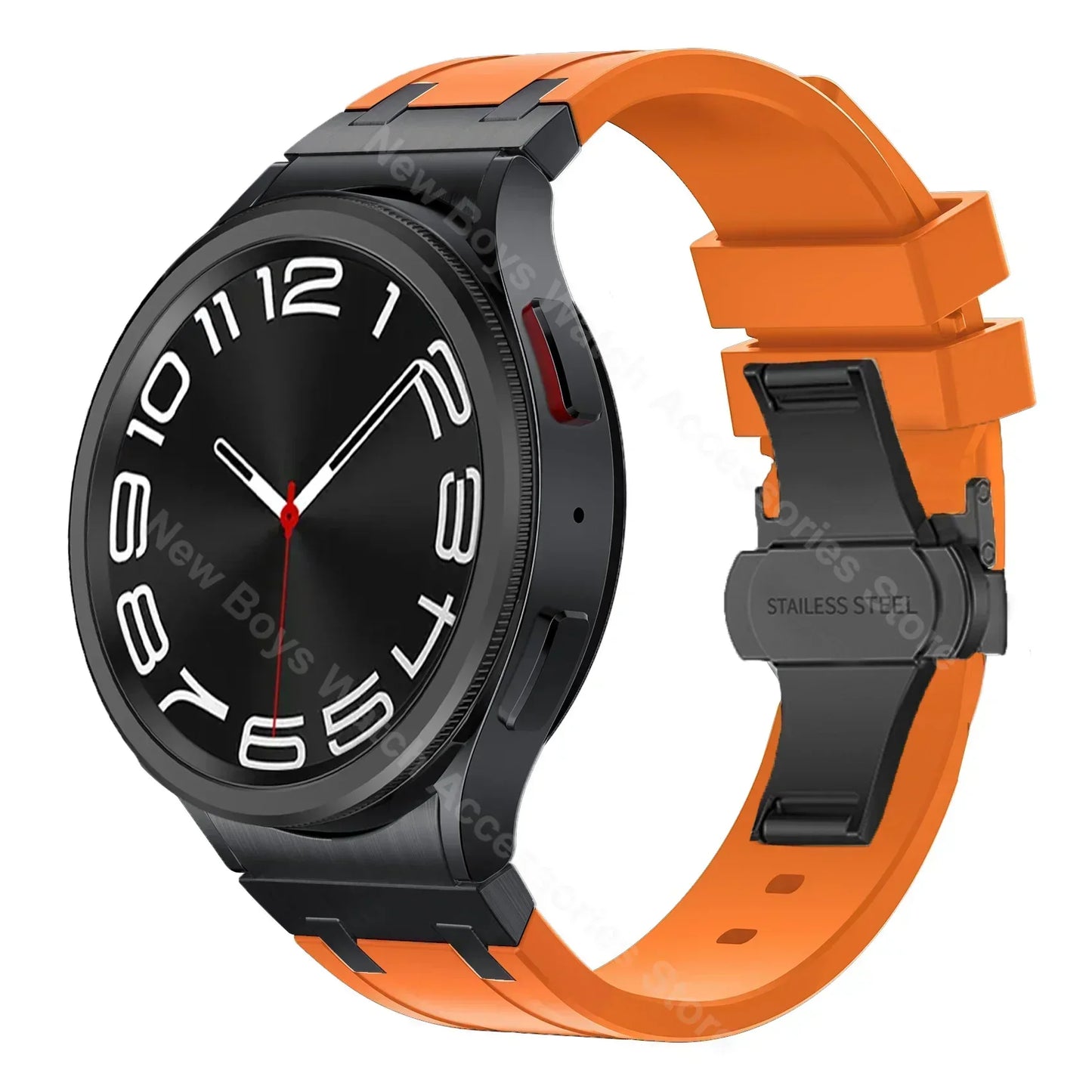 Bracelet de sport en silicone sans interstice pour hommes, compatible Samsung Galaxy Watch 7 40mm 44mm, 6 4 Classic 46 47mm, 42 43mm, 5 Pro 45mm