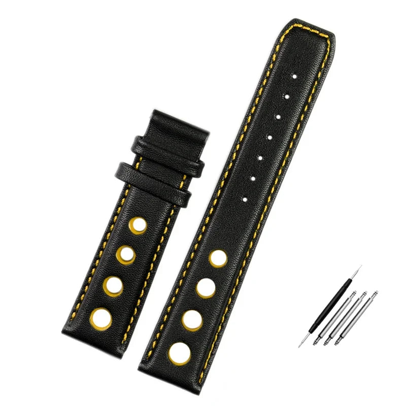 Bracelet en cuir véritable pour montre de sport Tissot 1853, Racing PRS516 T91 1853, couche supérieure en cuir de vache, 20mm, accessoires de bracelet Chopin