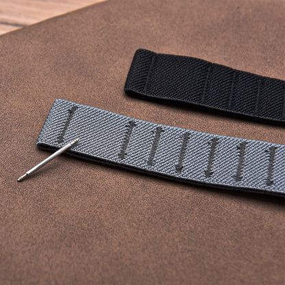 Bracelet de montre élastique en Nylon, 20mm 22mm, pour Delugs, bracelet à boucle à crochet Anthracite, réglable, confortable, bracelet de remplacement pour montre de sport