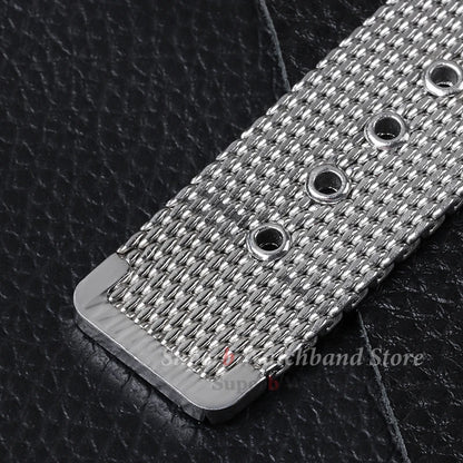 Bracelet milanais en maille 1.0 pour Seiko, 18/20/22/24mm, épaisseur 3mm, Bracelet de montre en acier inoxydable pour DW pour ceinture Omega