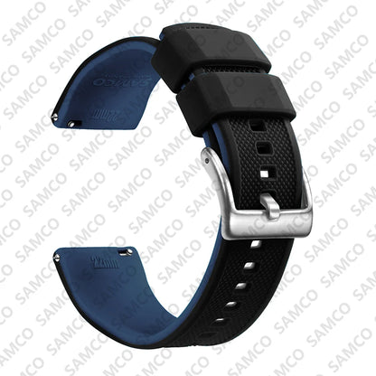 Bracelet de montre en Silicone de qualité supérieure, 18mm 20mm 22mm, à dégagement rapide, en caoutchouc, de remplacement