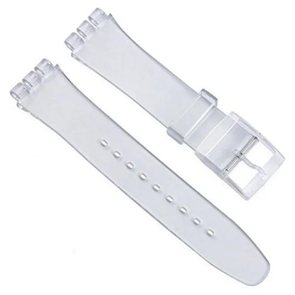 Bracelet en caoutchouc étanche pour Swatch, boucle ardillon en métal, Bracelet de montre en Silicone 16/17/19/20mm, ceinture de remplacement pour hommes et femmes