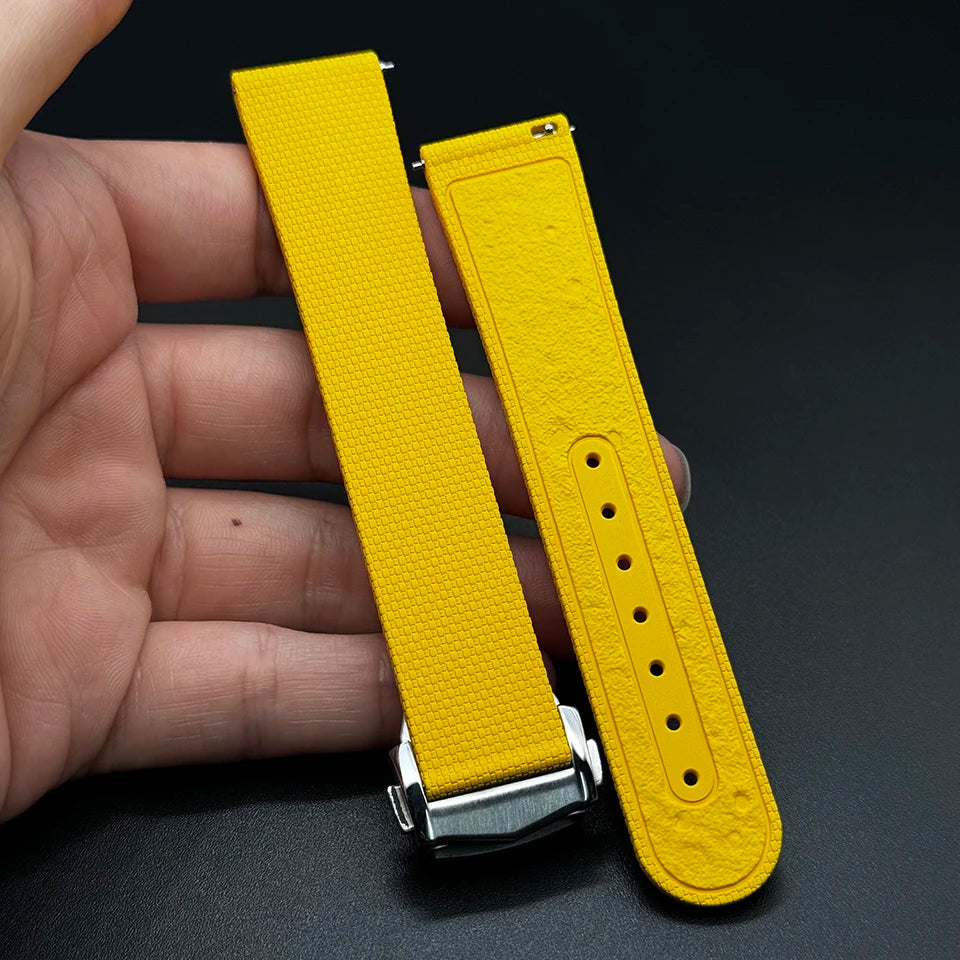 Bracelet montre 20mm caoutchouc Premium – Rapide à Boucle déployante – Toutes Marques