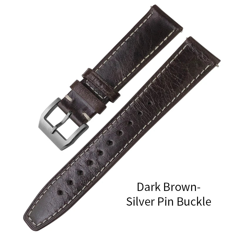 Bracelet de montre en cuir véritable pour hommes, à dégagement rapide, 19mm 20mm 21mm 22mm, pour IWC Portugieser Pilot montres Portofino, bracelet de montre en cuir de vache
