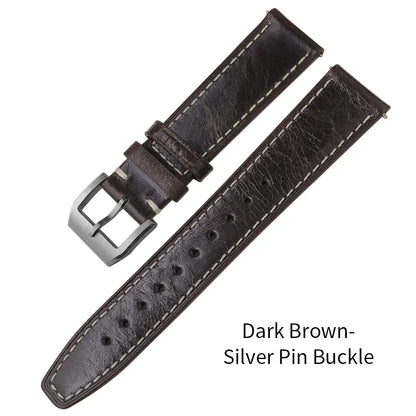 Bracelet de montre en cuir véritable pour hommes, à dégagement rapide, 19mm 20mm 21mm 22mm, pour IWC Portugieser Pilot montres Portofino, bracelet de montre en cuir de vache