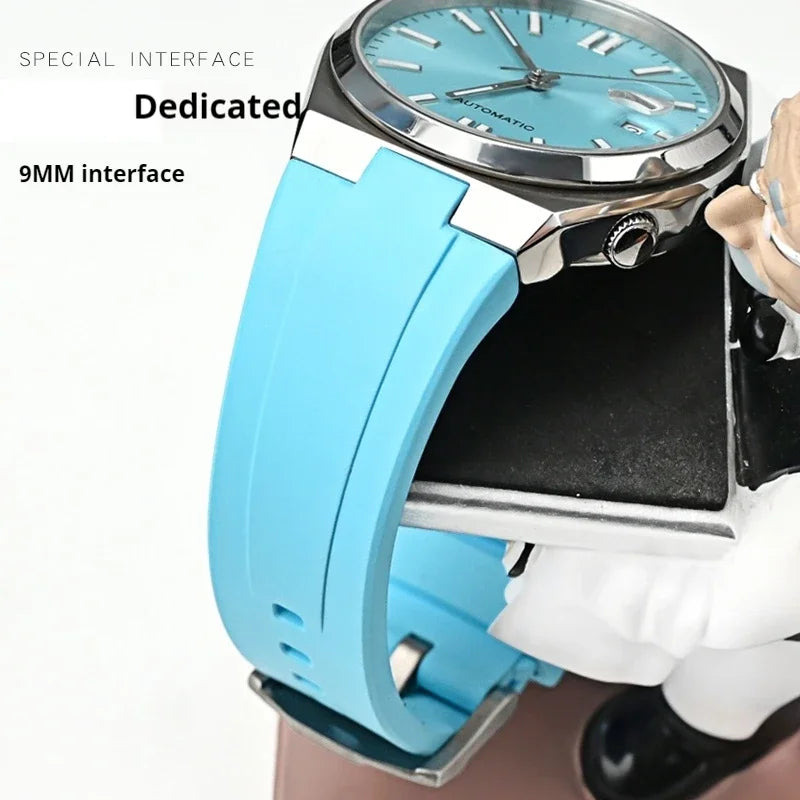 Bracelet en caoutchouc fluoré pour Citizen NJ0150 NJ0151 0155, boucle en acier inoxydable, libération rapide, FKM Sport, étanche, 9mm