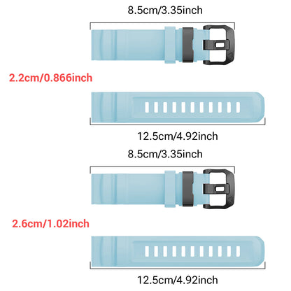 Cinturino per orologio in silicone luminoso, 22/26mm, per Garmin Fenix 5X/5X Plus/6/6X Pro/6X/7X/8(47/51mm)//Tactix Delta/EPIX Pro 51mm/Enduro 3