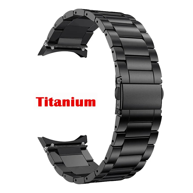 Titanium and Stainless Steel Bracelet, for Samsung Galaxy Watch 6 Classic 43 47mm 40/44mm, for Galaxy Watch 6 5 4, gapless