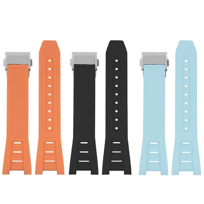 Nouveau Bracelet Ruuber en TPU pour Bell Ross INSTRUMENTS BRX5/BR05 Bracelet de montre 25mm pour Bracelet étanche Bell & Ross noir Orange bleu